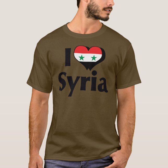 I Love Syria Flag Shirt (Front)
