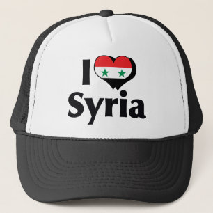 I Love Syria Flag Trucker Hat
