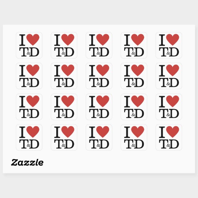 I ❤️ Love T&D - Training & Development STICKER (Sheet)
