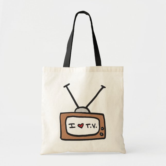 I love T.V. Tote Bag (Front)