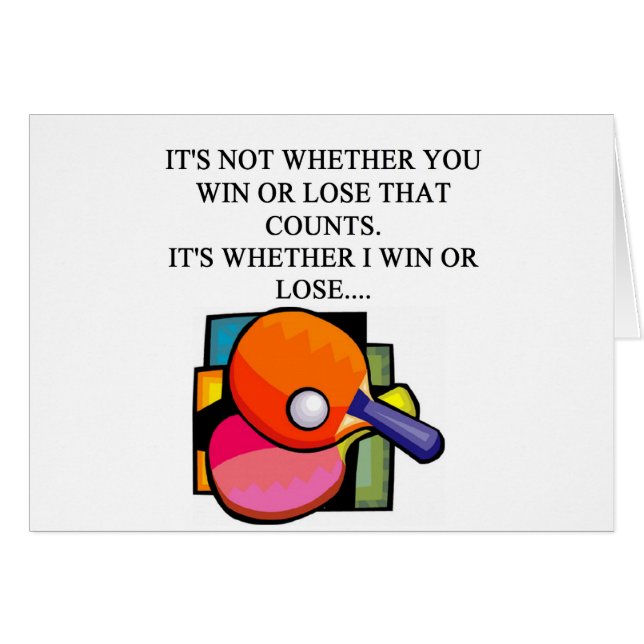 i love table tennis (Front Horizontal)