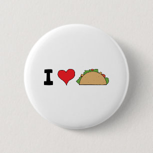 I Love Taco Clip Art Mexican Doodles Cartoon Taco 6 Cm Round Badge