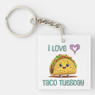 I Love Taco Tuesday Key Ring