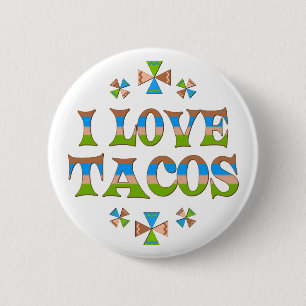 I Love Tacos 6 Cm Round Badge