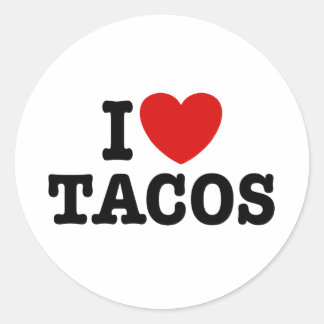 I Love Tacos Classic Round Sticker