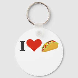 I Love Tacos For Taco Lovers Key Ring