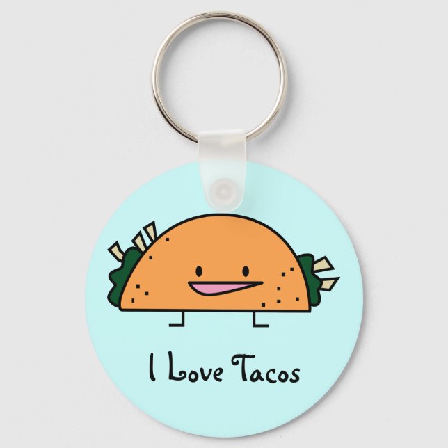 I Love Tacos Key Chain (Front)