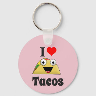I Love Tacos Key Ring