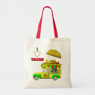 I Love Tacos Little Taco Truck Tote Bag