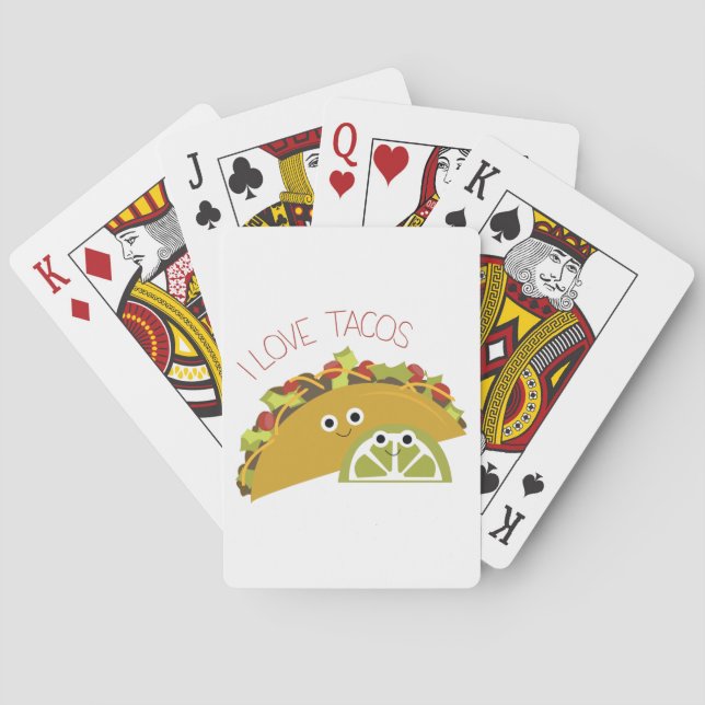 I Love Tacos Playing Cards (Back)