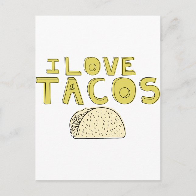 I LOVE TACOS POSTCARD (Front)