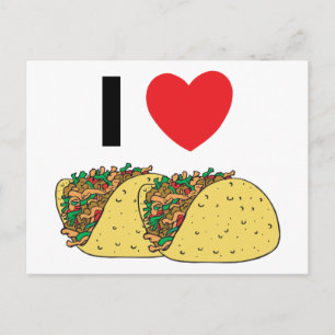I Love Tacos Postcard