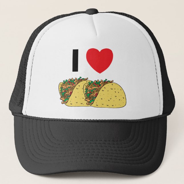 I Love Tacos Trucker Hat (Front)