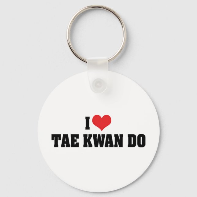 I Love Tae Kwan Do Keychain (Front)