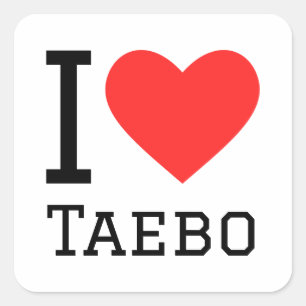 I love taebo square sticker
