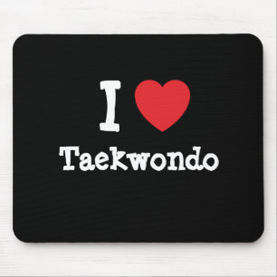 I love Taekwondo heart custom personalised Mouse Mat