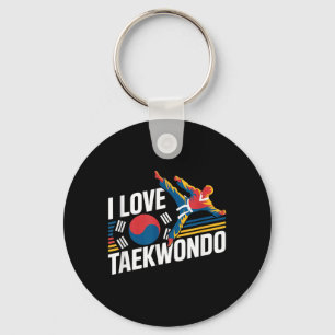 I Love Taekwondo Martial Arts Pride Key Ring