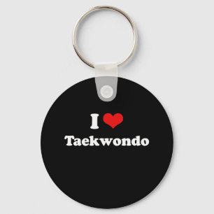 I Love Taekwondo Tshirt Key Ring