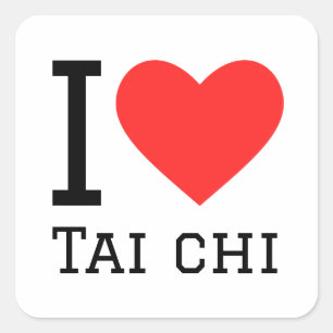 I love tai chi square sticker
