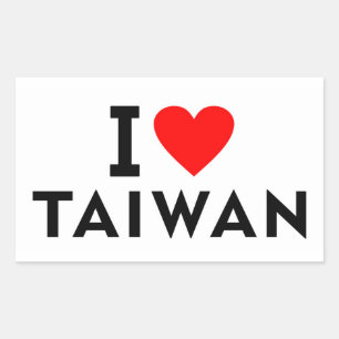 I love Taiwan country like heart travel tourism Rectangular Sticker