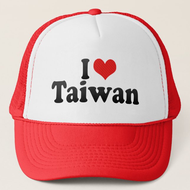 I Love Taiwan Trucker Hat (Front)