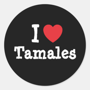 I love Tamales heart T-Shirt Classic Round Sticker