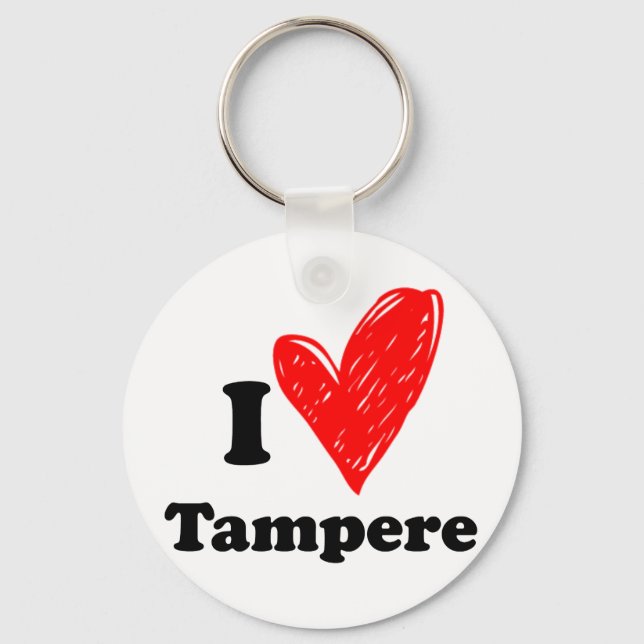 I Love Tampere Key Ring (Front)