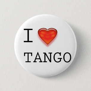 I Love Tango 6 Cm Round Badge