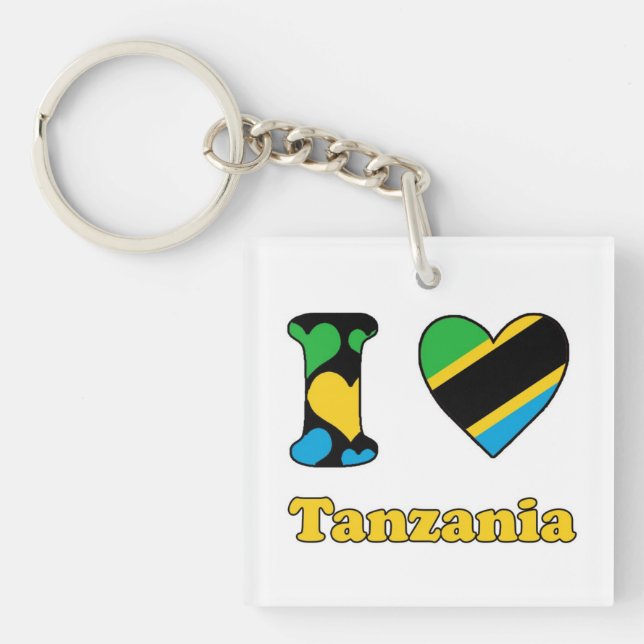 I love Tanzania Key Ring (Front)