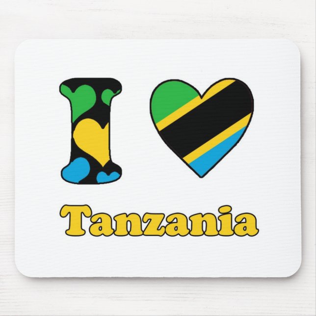 I love Tanzania Mouse Mat (Front)