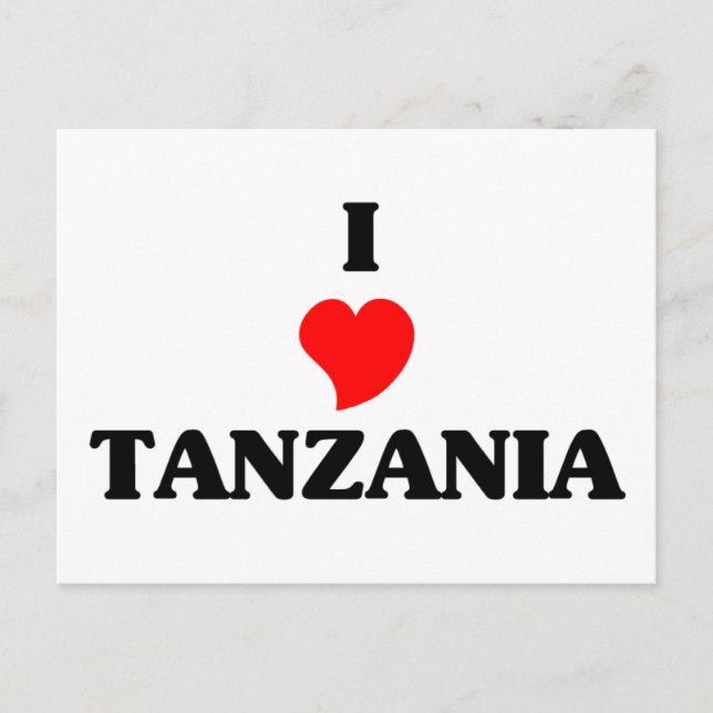 I Love Tanzania Postcard (Front)