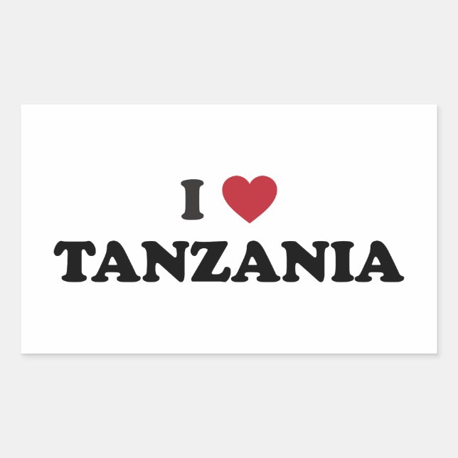 I Love Tanzania Rectangular Sticker (Front)