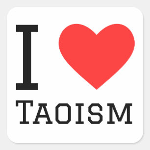 I love taoism square sticker