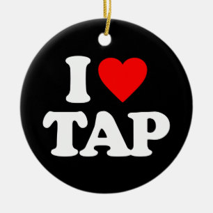 I LOVE TAP CERAMIC TREE DECORATION