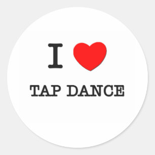 I Love Tap dance Classic Round Sticker