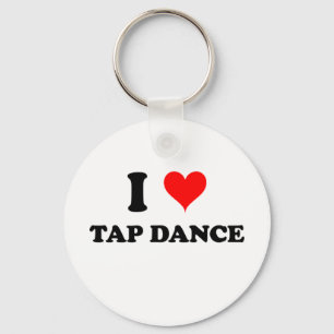 I Love Tap Dance Key Ring