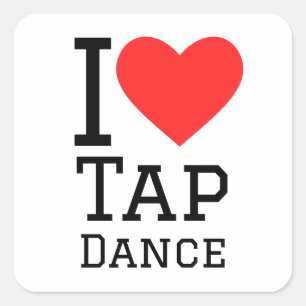 I love tap dance square sticker