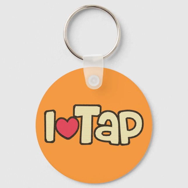 I Love Tap Key Ring (Front)