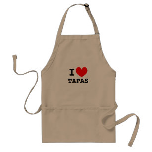 I love tapas food   Funny aprons for men and women