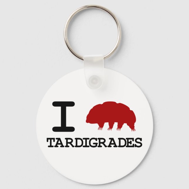 I Love Tardigrades Key Ring (Front)