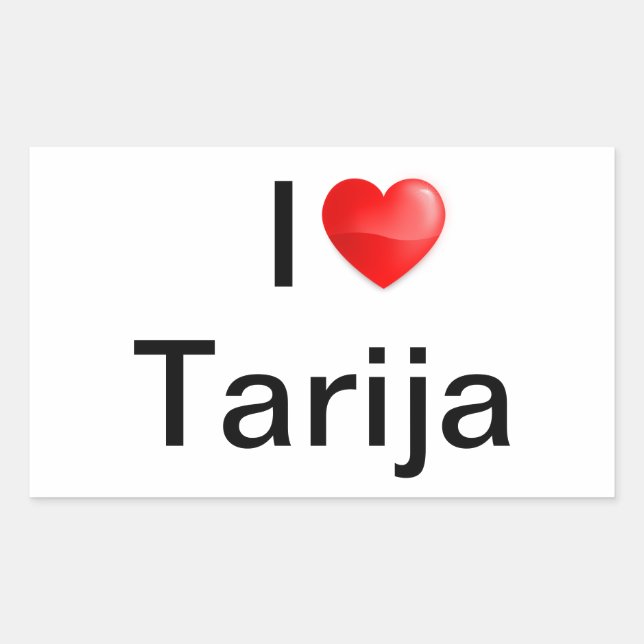 I love Tarija Rectangular Sticker (Front)