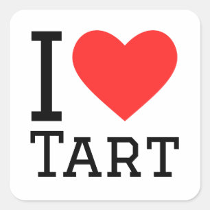 I love tart square sticker