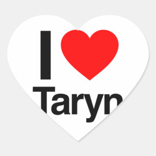 i love taryn heart sticker