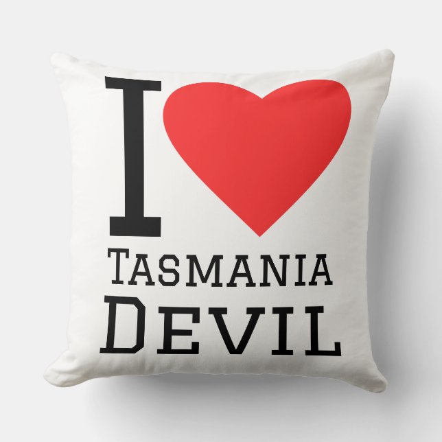 I love Tasmania devil  Cushion (Front)