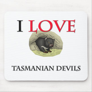 I Love Tasmanian Devils Mouse Mat