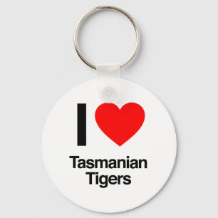 i love tasmanian tigers key ring