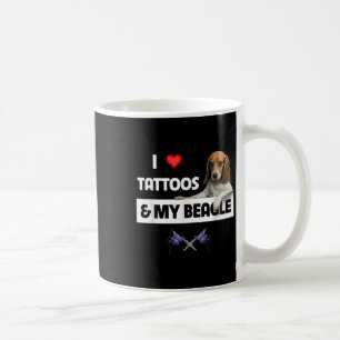 I Love Tattoos And My Beagle Dog Tattooed Mum Dad Coffee Mug