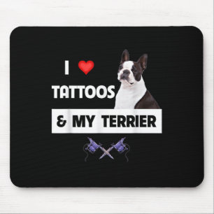 I Love Tattoos And My Border Collie Dog Tattooed M Mouse Mat