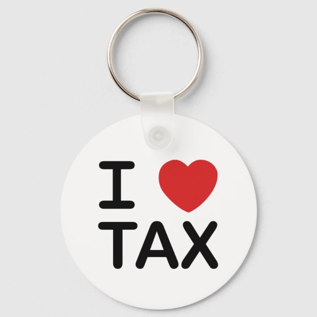 I Love Tax Key Ring (Front)