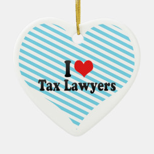 I Love Tax Lawyers Ceramic Tree Decoration